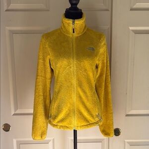 The North Face Yellow Teddy Jacket Plush High Collar